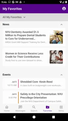 NYU Mobile android App screenshot 4